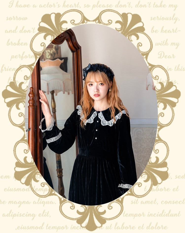 Heiress of The Moon Japanese Dark Lolita Larme Style Dress