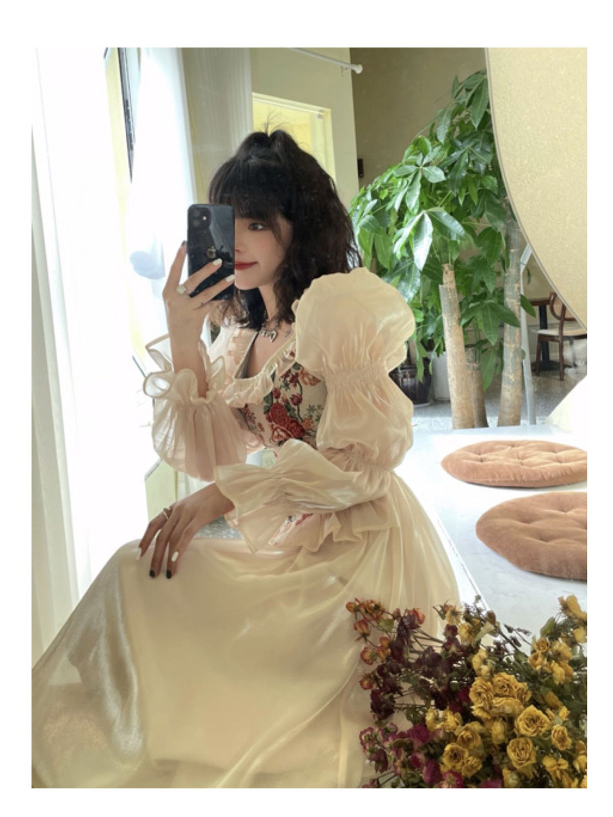 Golden Honeyflower Vintage-style Fairytale Princess Dress