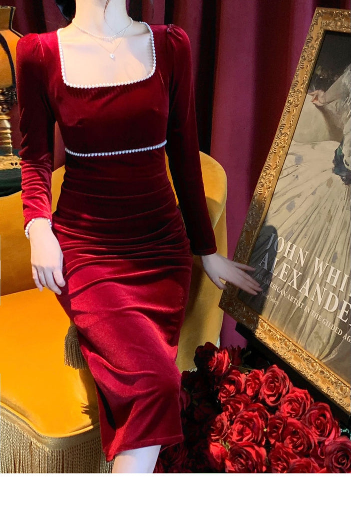 Gothic Vampire Witchy Velvet Dress Gothic Velvet Dress