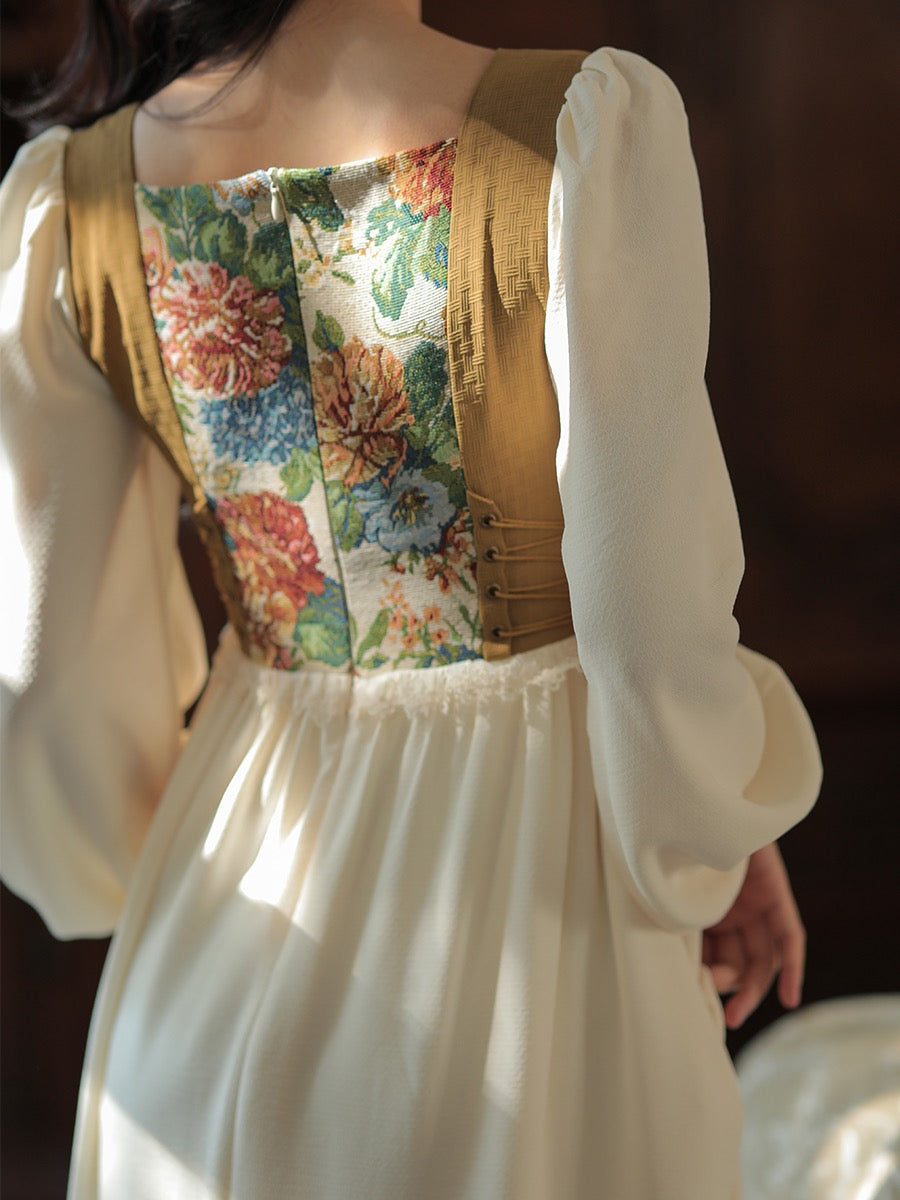 Devina Cottage Witch Cottagecore Bustier Dress